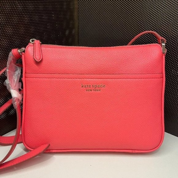 kate spade Handbags - Kate Spade Run around medium crossbody Pebble Leather Peach PXR00405